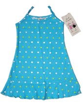 Anita G Girl Friends Girls Sundress, Tank Dress Turquoise Polka Dots, Si... - $145.66 MXN