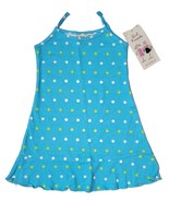 Anita G Girl Friends Girls Sundress, Tank Dress Turquoise Polka Dots, Si... - $145.66 MXN