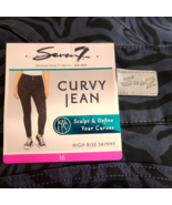 Seven7 Curvy Jean High Rise Skinny Sculpt Define Blue Zebra Plus Size 16... - $314.28 MXN