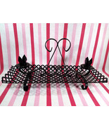 Fab Mid Century Punch Out Black Metal Scrollwork Centerpiece with Candle... - £14.15 GBP