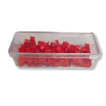 1980 Parker Brothers RISK  Replacement Pieces RED Army Parts in container  - $4.90