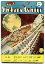 Veckans Aventyr #26 1944-Swedish comic Superman Jungle Jim G/VG - £58.08 GBP