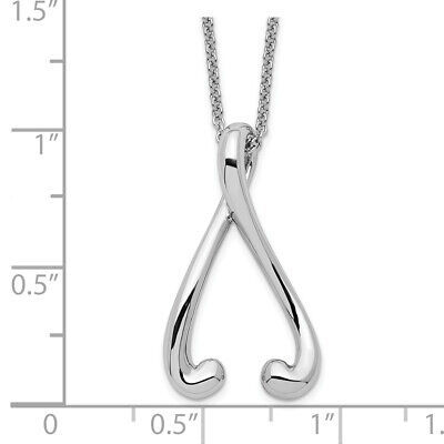 Sentimental Expressions Silver  Polished I Wish You the Best 18in Necklace QSX26 Item image 3