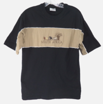 It’s Africa Men’s Medium South Africa Safari Lion Elephant Hippo Embroid... - $14.80