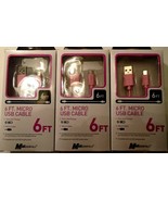 Lot of 25, 6Ft. Micro USB Cable, sync and charge, Micro Cable, New - £23.35 GBP
