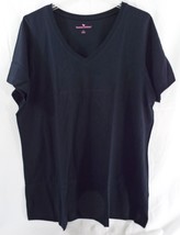 Woman Within  Plus Size Perfect Short-Sleeve V-Neck Tee TShirt  Sz Large... - £10.90 GBP