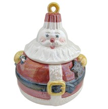 Department 56 Glazed Round Santa Cookie Jar Christmas Treat Ornament Dep... - £16.85 GBP