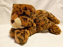 Aurora Leopard Cheetah Plush Stuffed Animal Floppy Body Brown Black  - £19.88 GBP