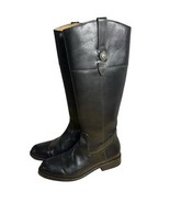 Frye Jayden Button Black Leather Equestrian Tall Riding Boots Women’s Si... - $69.30