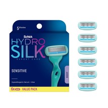 Schick Hydro Silk Moisturizing Razor Blade Refills for Women with Shower Hanger, - £29.56 GBP