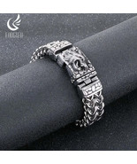 Fongten Mens Dragon Head Stainless Steel Bracelet - $75.36 CAD