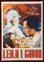 1956 Original Movie Poster Leila and Gabor diak Laszlo Kalmar Ferenc Zenthe - $45.11