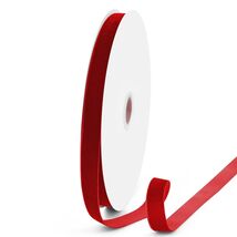 VISPAD Velvet Ribbon 5/8&quot; x 25yd Red Single Face 1 Roll - $126.67 MXN