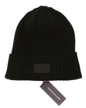 Tommy Hilfiger Men&#39;s One Size Black Ribbed Knit Cuff Beanie - $59.39