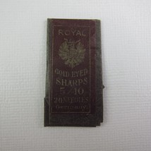 Antique Package Sewing Needles Royal Gold Eyed Sharps #5/10 Germany - £7.86 GBP