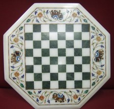 13&quot; Marble Coffee Chess Table Top Jasper Elephant Inlay Mosaic Arts Home Decor - £343.64 GBP