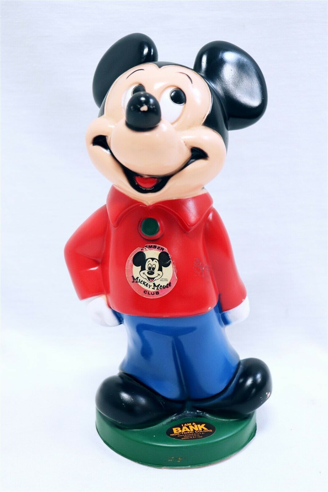 Primary image for VINTAGE 1970s Mickey Mouse Club Walt Disney Animals Plus Plastics Coin Bank