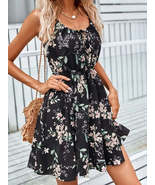 Floral Print Spaghetti Strap Summer Mini Dress - €23,57 EUR