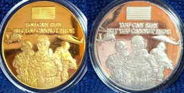9-11 WTC World Trade Center You Can Run Cannot Hide Silver Gold clad 201... - $8.99