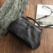 Original Leather Doctor Handbag 100% Cowhide Women Big Shoulder Bags High Qualit - £132.14 GBP