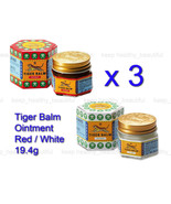 Tiger Balm Ointment Red / White 19.4g x 3 headache stuffy nose insect bites - £17.31 GBP