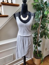 Threads 4 Thoughts Women&#39;s Gray Cotton Scoop Neck Sleeveless Knee Length Dress S - $26.00