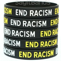 5 End Racism Wristbands - Fight Racism Silicone Bracelets Stand Up - $204.70 MXN
