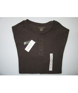 Sonoma Crewneck Long Sleeve Men Henley Thermal T-Shirt  Brown HTR Big &amp; ... - $16.47