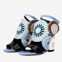 The Parama Blue Leather Ankle Strap Women Sandal image 2