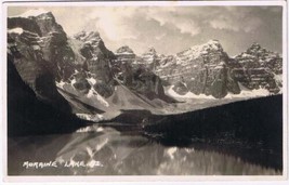 Alberta Postcard RPPC Moraine Lake Banff National Park Byron Harmon Ten Peaks - $3.42