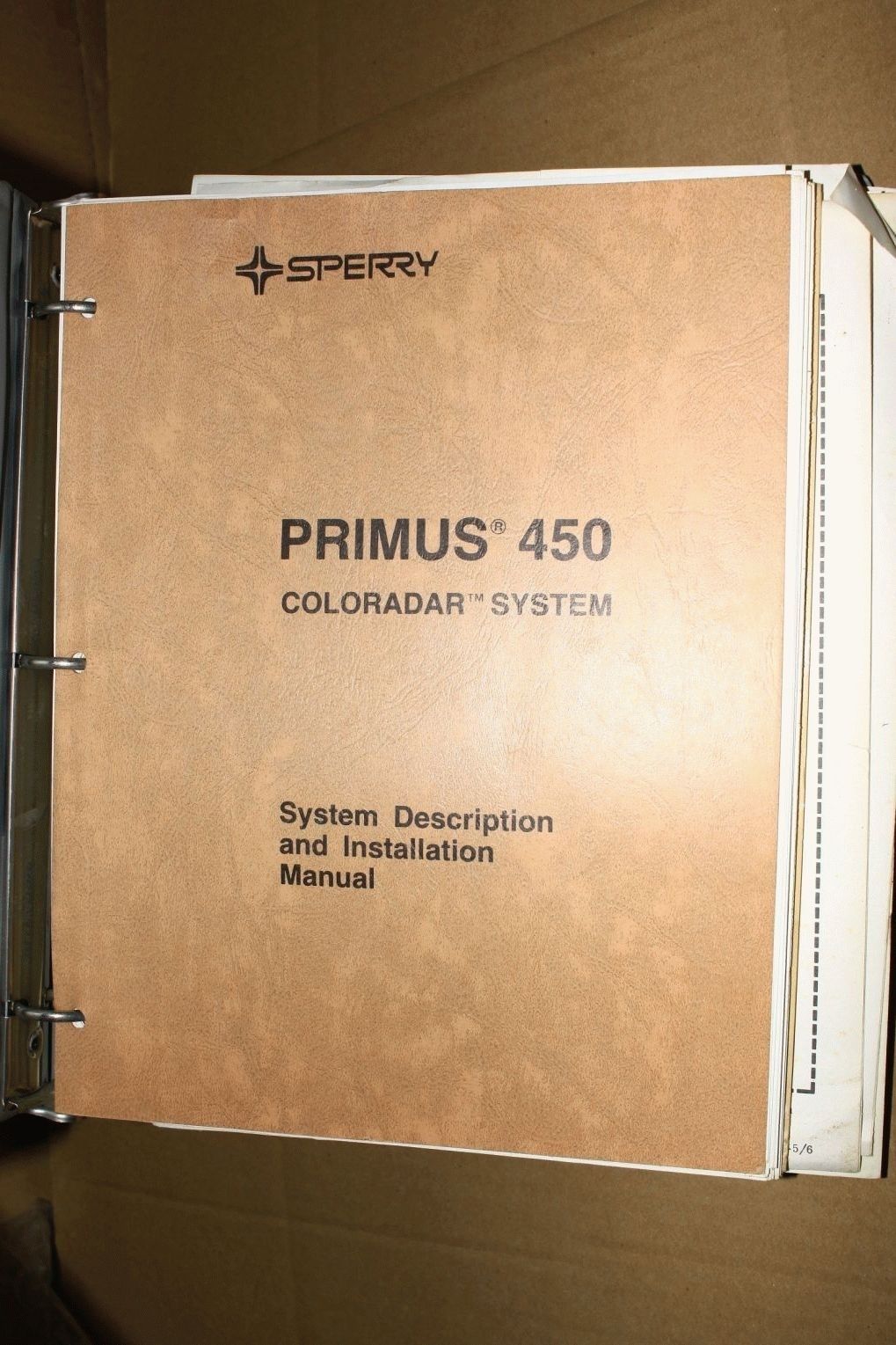 Honeywell Sperry Primus 450 Coloradar system Install A09-3941-04 mar/86 - $147.00