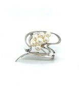 Mikimoto Estate Akoya Pearl Brooch Pin Sterling Silver 8 mm M294 - €295,78 EUR