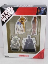 Star Wars 4pc Christmas Ornaments C3PO R2 Yoda Darth Vader Troopers Chew... - £9.86 GBP