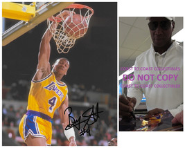 Byron Scott signed Los Angeles Lakers basketball 8x10 photo Proof COA.autograph - £59.34 GBP