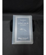 1930 ORIGINAL Manual Handbook Lincoln Motor Cars Ford Motor Co. German V... - $49.83