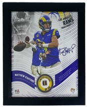 Matthew Stafford L.A. Rams Framed 15&quot; X 17&quot; Game Used Football Collage Le 50 - £82.19 GBP