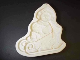 Longaberger cookie art mold Snowman in sleigh 1998 chocolate paper - £8.14 GBP
