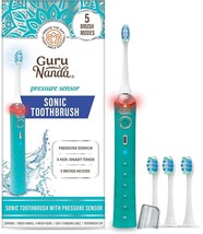 Guru Nanda-pressure sensor sonic toothbrush- 3pk replacement heads included - £12.37 GBP