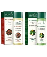 Biotique Bio Berberry Hydrating Cleanser &amp;Bio Cucumber Tightening 120ml ... - $22.03