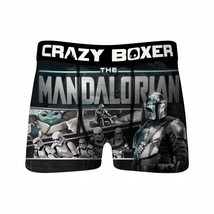 Crazy Boxers Star Wars The Mandalorian and Child Scene Boxer Briefs Black - £17.38 GBP