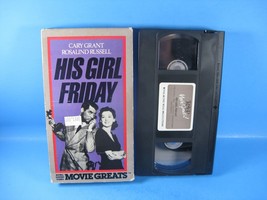 His Girl Friday VHS Movie VCR Video Tape Cary Grant Rosalind Russell RSVP - £5.35 GBP