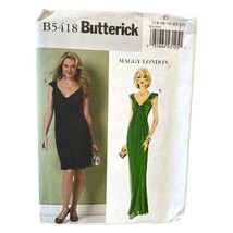 Butterick B5418 Dress Sewing Pattern Maggy London Size 14-22 Close-Fit - £5.71 GBP