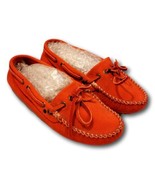 Roots Shoes Moccasins  Driving Suede Burnt Orange Size EU 37 US 7 - £41.36 GBP