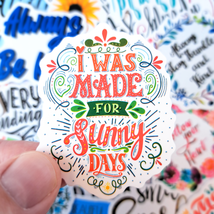 50 PCS Motivational Inspirational Quotes Sticker Pack, Positive Decals - £10.75 GBP