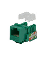 50 pack lot Keystone Jack Cat6 Green Network Ethernet 110 Punchdown 8P8C - £88.21 GBP