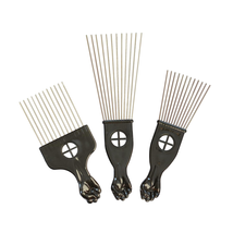 3 Pcs Metal Hair Pick Combs Afro Pick Comb Wide Tooth Hair Pick Comb Salon Using - £9.60 GBP