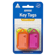 Kevron Key Tags 4pk (56x30mm) - Fluoro Colours - £10.43 GBP