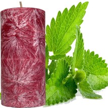 Fresh Spearmint Scented Palm Wax Pillar Candle Hand Poured - £19.91 GBP+