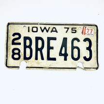 1977 United States Iowa Delaware County Passenger License Plate 28 BRE463 - £13.19 GBP