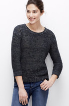 NWT Women&#39;s Ann Taylor L/S Blue Side Zip Sweater Sz XL Extra Large - £27.08 GBP